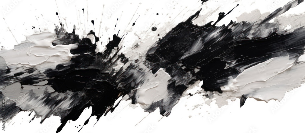 Abstract Black and White Paint Splatter Abstract Black and White Paint Splatter
