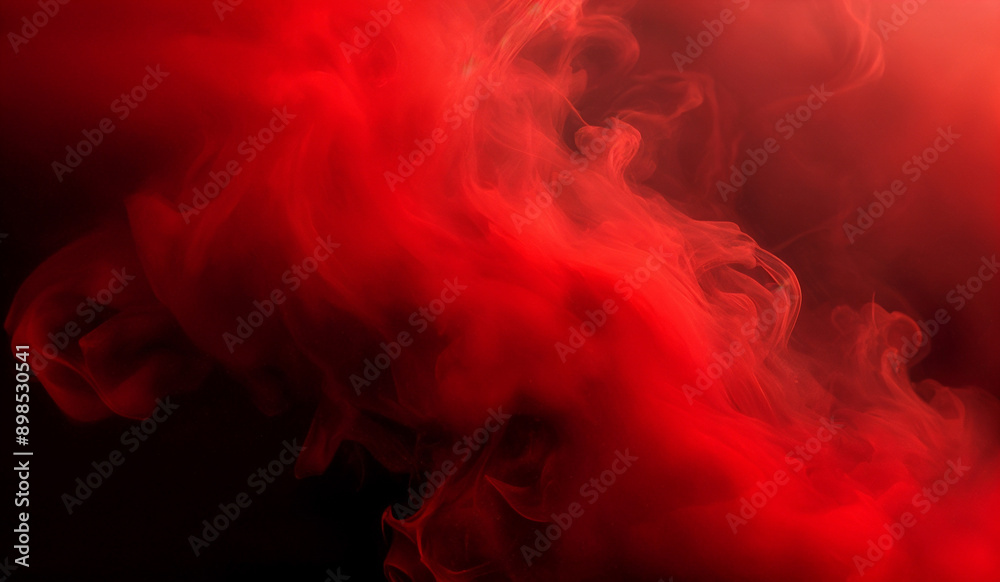 Fototapeta premium Abstract red smoke background texture. AI generated.