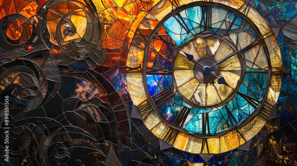 I love the passing of time, depicted in stained glass I love the passing of time, depicted in stained glass