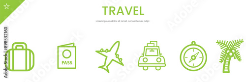Tour and travel icon set  illustration.