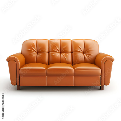 Illustration of an artificial leather sofa