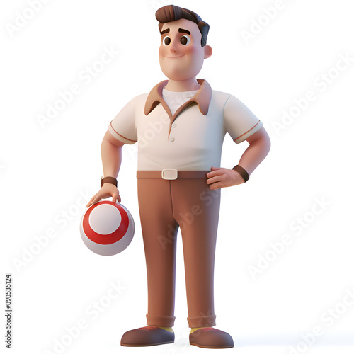 Illustration of a person holding a ball