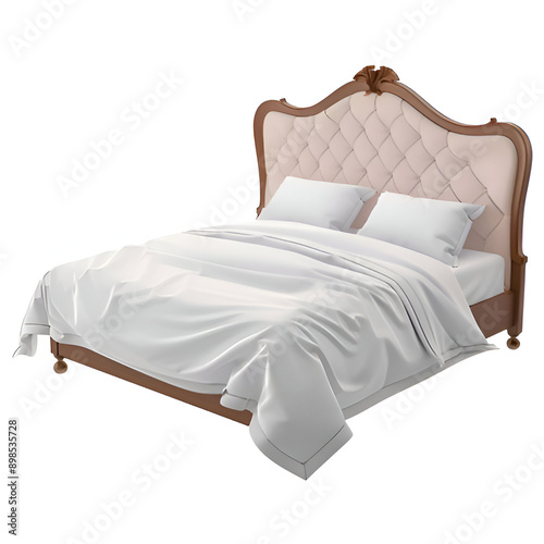Illustration of a Queen size bed