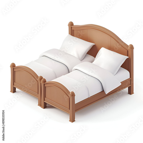 Illustration of a Twin bed