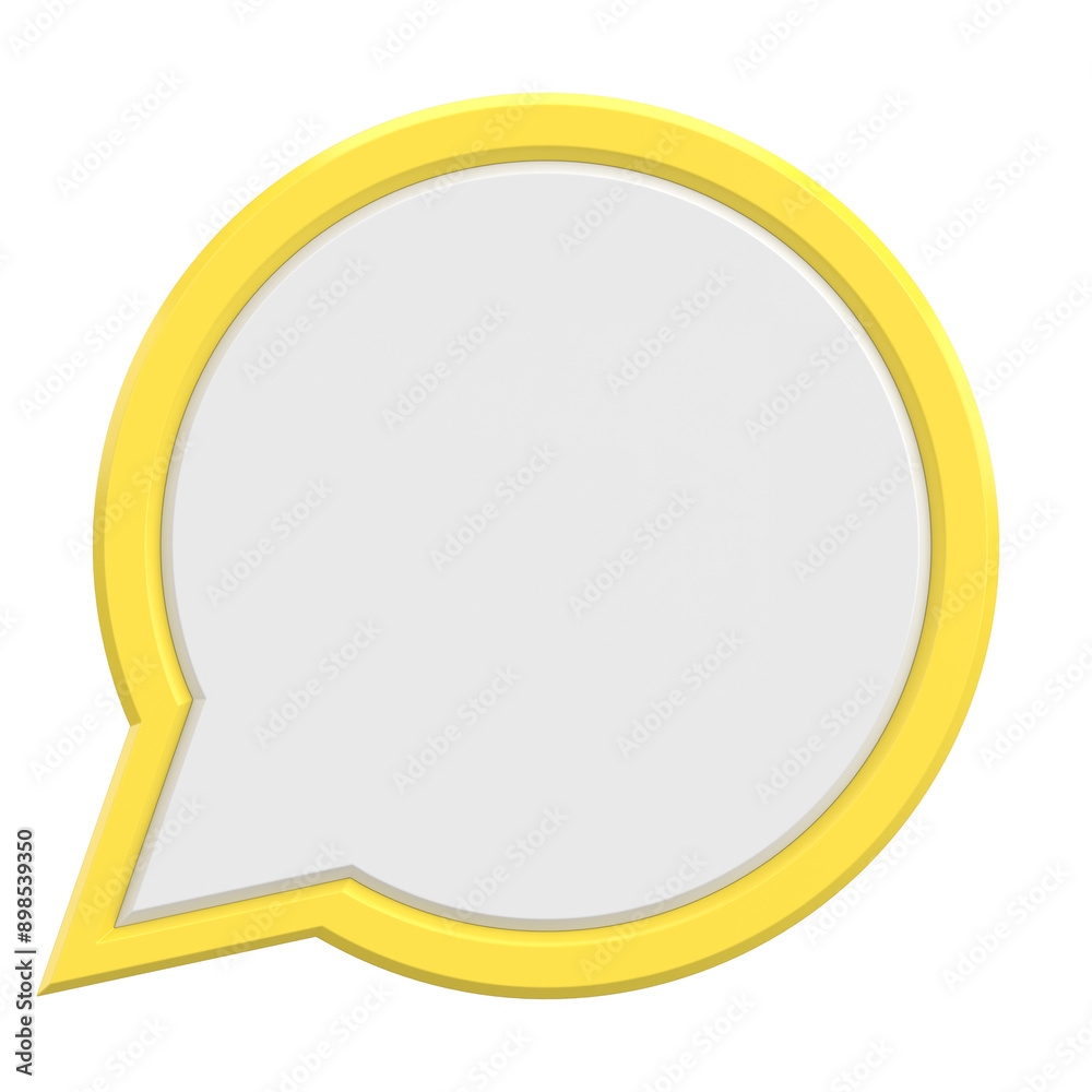 Empty Speech Bubble. 3D Illustration. Empty Speech Bubble. 3D Illustration.