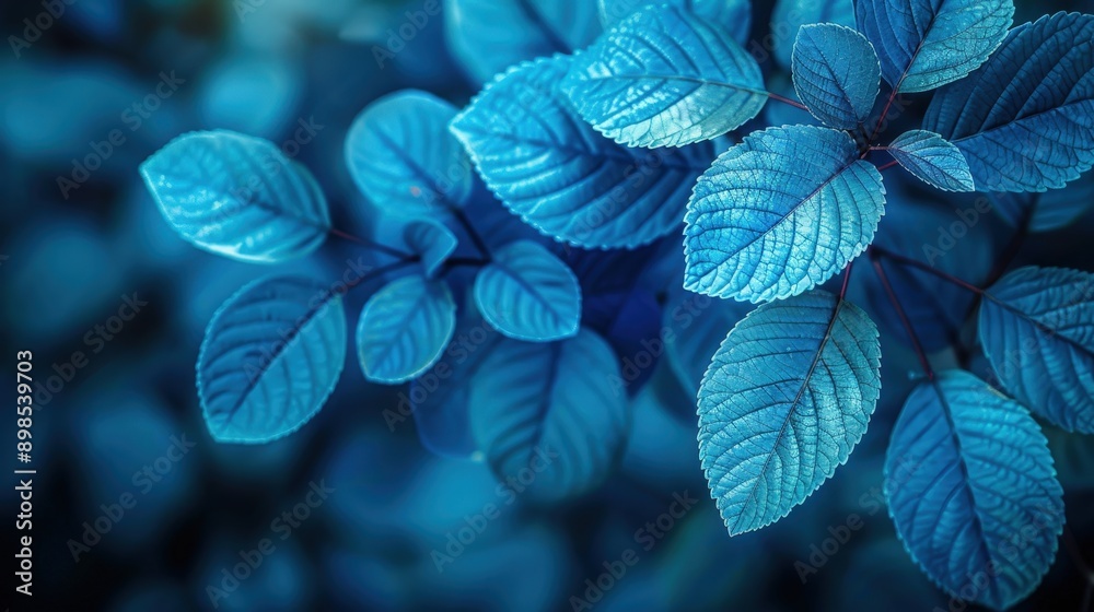 Serene Blue Foliage - Tranquil Nature Backdrop Serene Blue Foliage - Tranquil Nature Backdrop