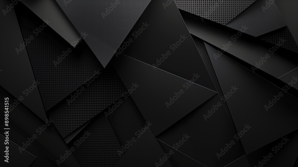 Black low poly minimal geometric background. Generative AI Black low poly minimal geometric background. Generative AI