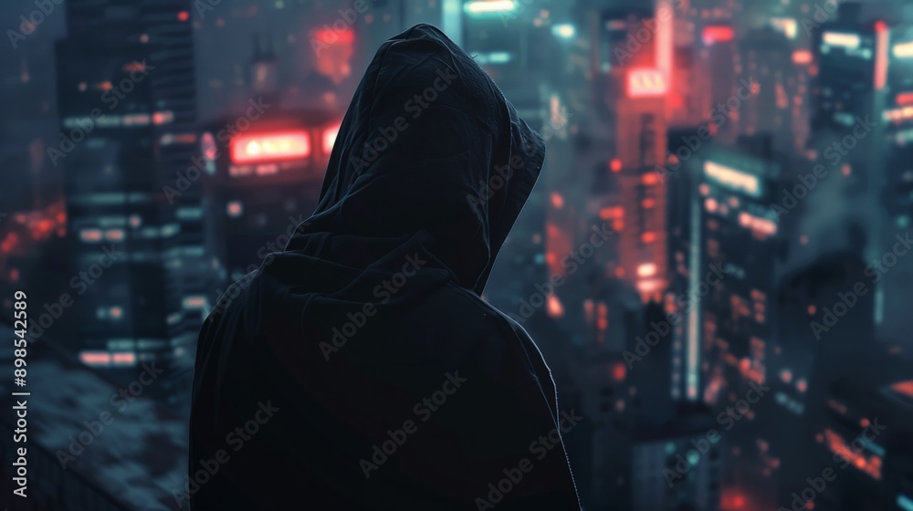 hooded man on the roof generative ai hooded man on the roof generative ai
