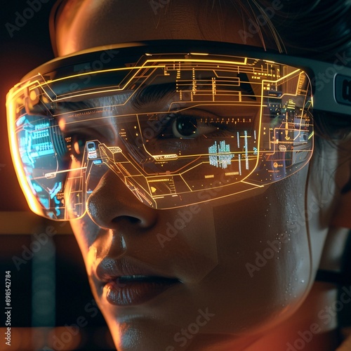 head with gears and cogs , 