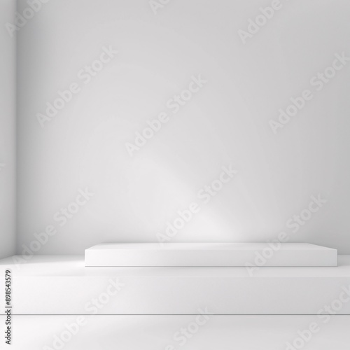 Empty white gradient background for product display