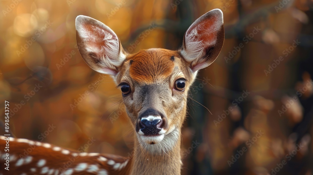 deer on the background of forest nature. Selective focus deer on the background of forest nature. Selective focus