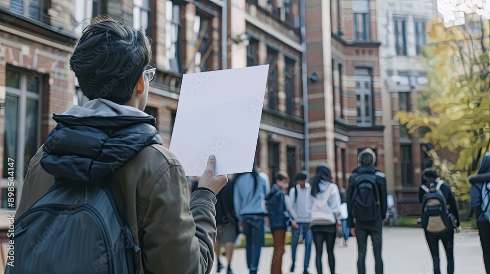 a man is holding a white sheet. Selective focus a man is holding a white sheet. Selective focus