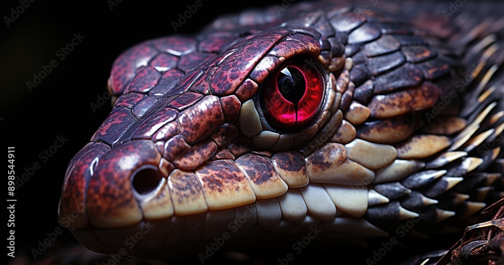 Fototapeta premium close up black snake eye 