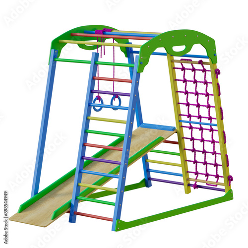 play structure, Childers paying tings, outdoor gym, play area, , no background, different design, png, white background, isolated, abstract, 3d model.