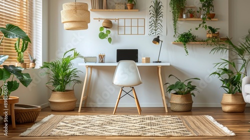 Laptop Computer on Wooden Desk