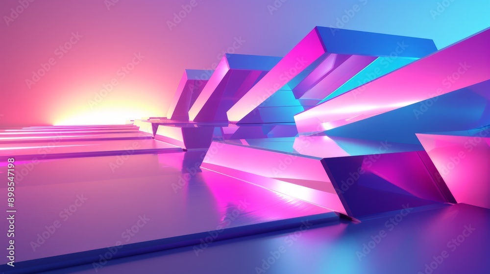 Abstract metallic panels forming a futuristic background Abstract metallic panels forming a futuristic background