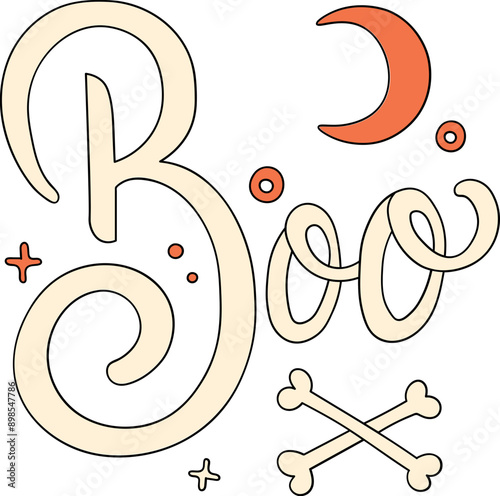 Halloween Boo Lettering SVG
