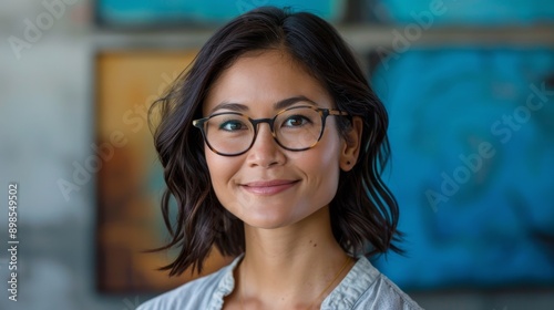 Smiling Woman With Glasses
