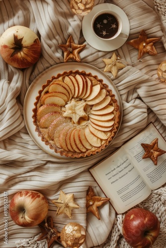 Apple Pie and Coffee on Blanket
