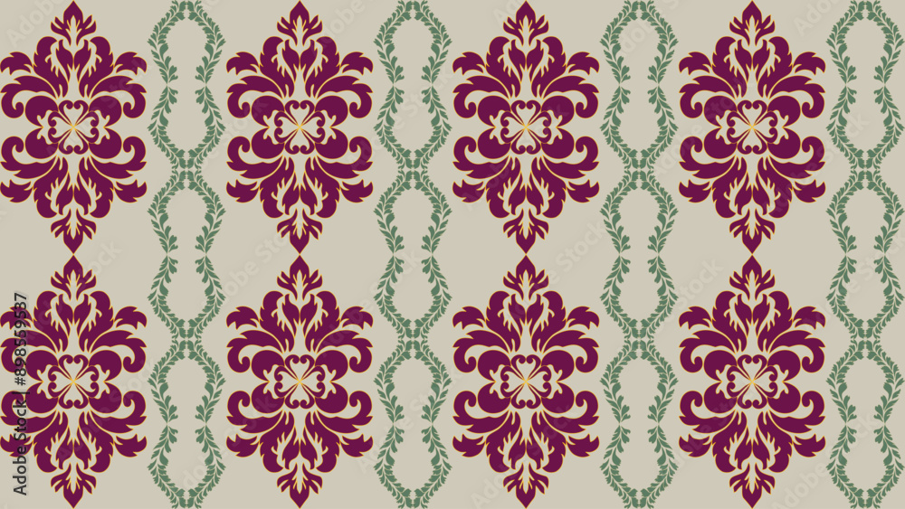Seamless Floral geometric pattern
