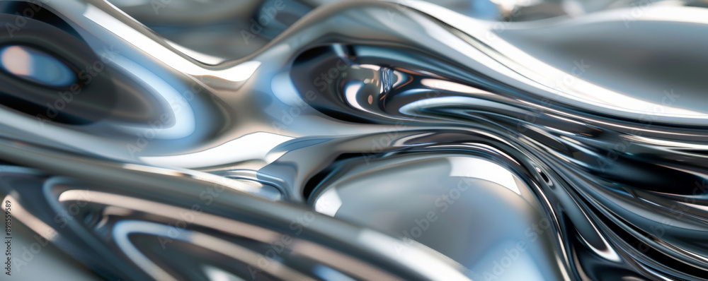 A polished chrome surface with a sleek, futuristic design and subtle textures. A polished chrome surface with a sleek, futuristic design and subtle textures.