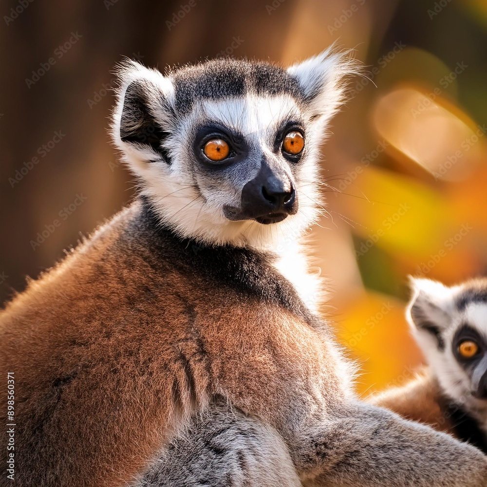 Obraz premium lemur primate animal, AI generated