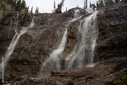 Tangle Creek Falls in Jasper National Park, Canada photo