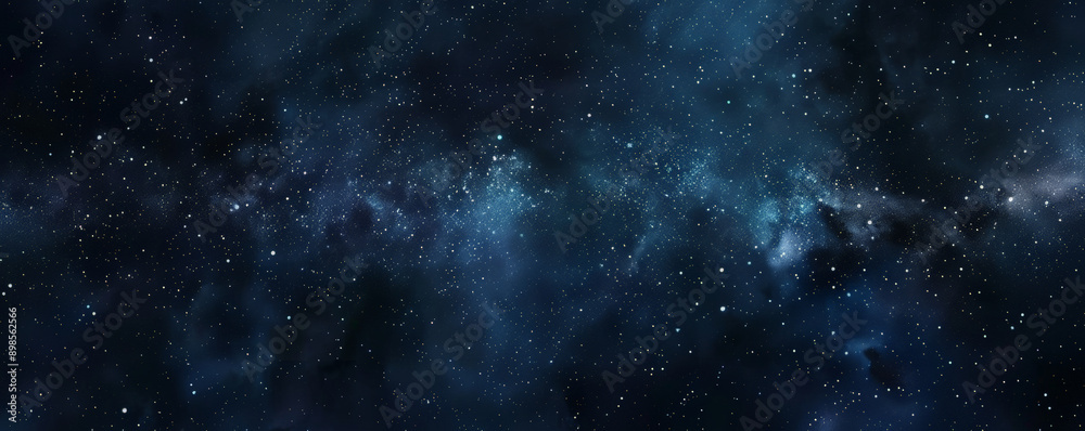 Fototapeta premium A deep, dark starry night backdrop with countless sparkling stars, perfect for a magical and mystical atmosphere.