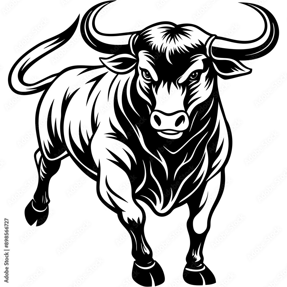 black and white bull black and white bull