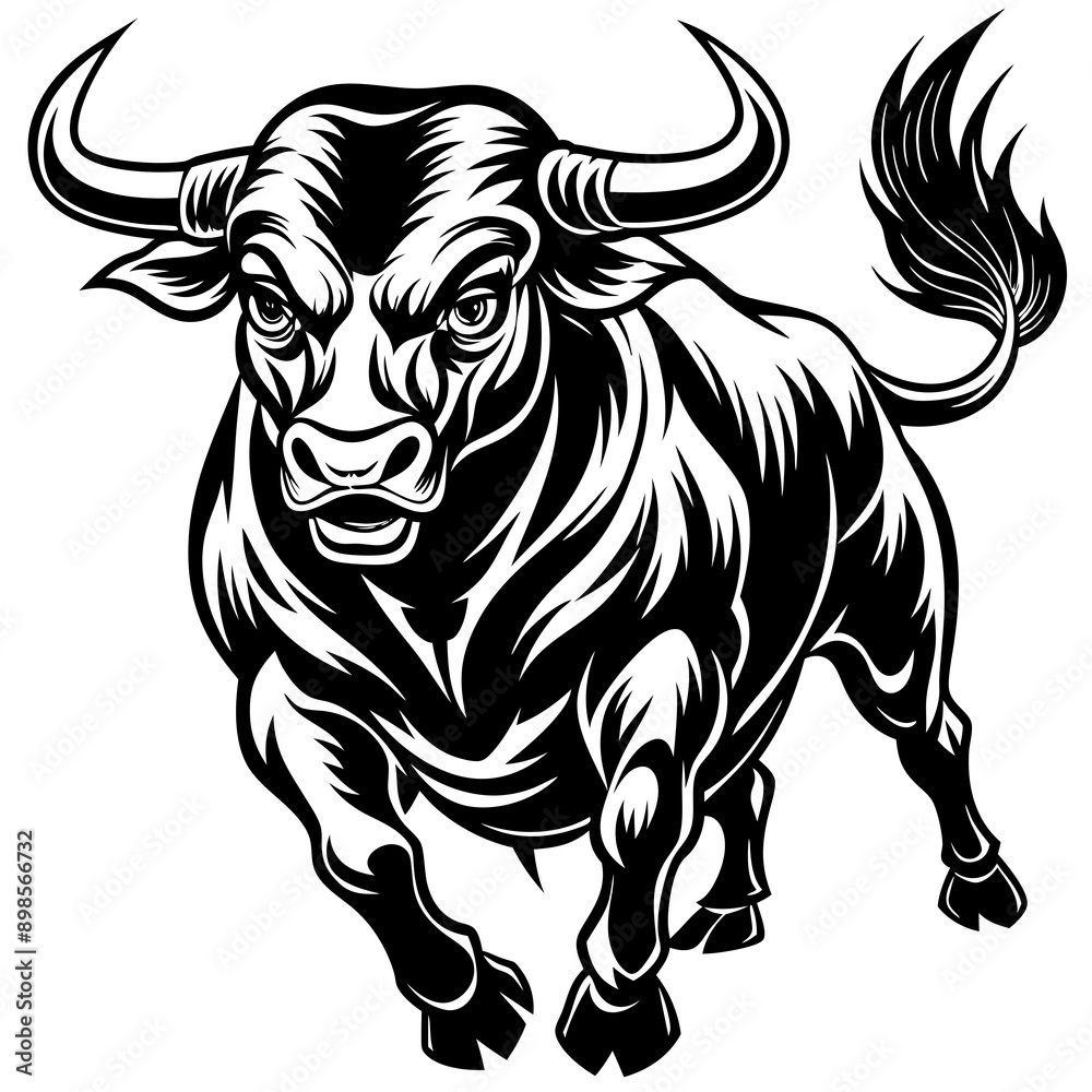 black and white bull black and white bull