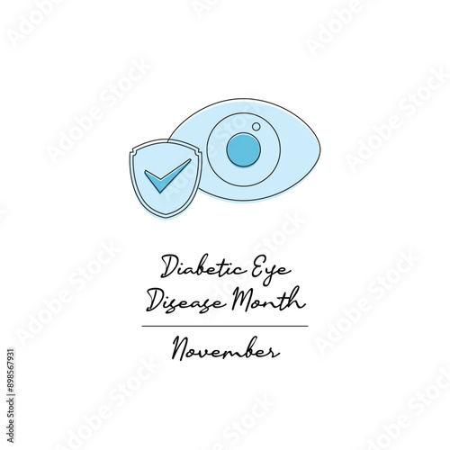 line art of Diabetic Eye Disease Month good for Diabetic Eye Disease Month celebrate. line art.