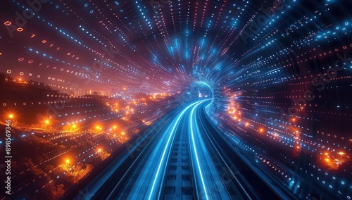 Digital Tunnel of Lights and Speed