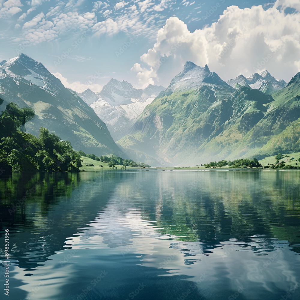 Fototapeta premium Jezioro w górach