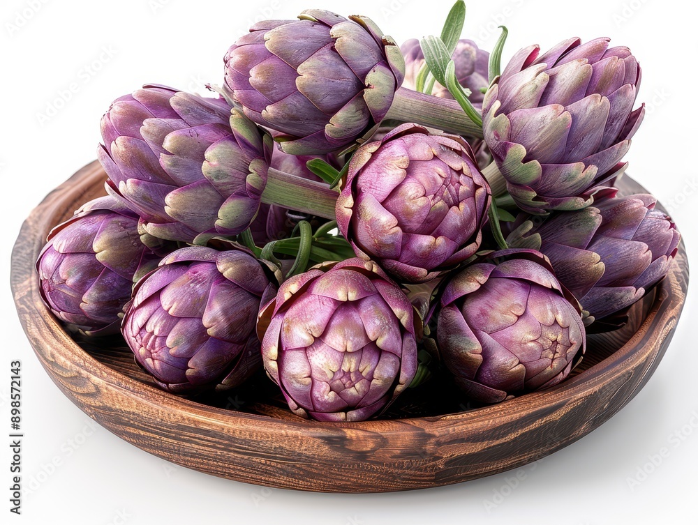 Fototapeta premium Vivid Hyper-realistic 8k Artichokes on Transparent Background for Culinary Design Projects
