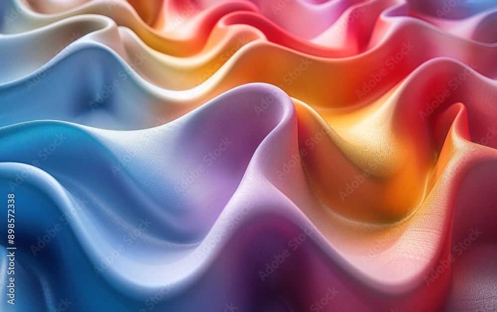 Obraz premium Wavy, colorful surface with a gradient effect