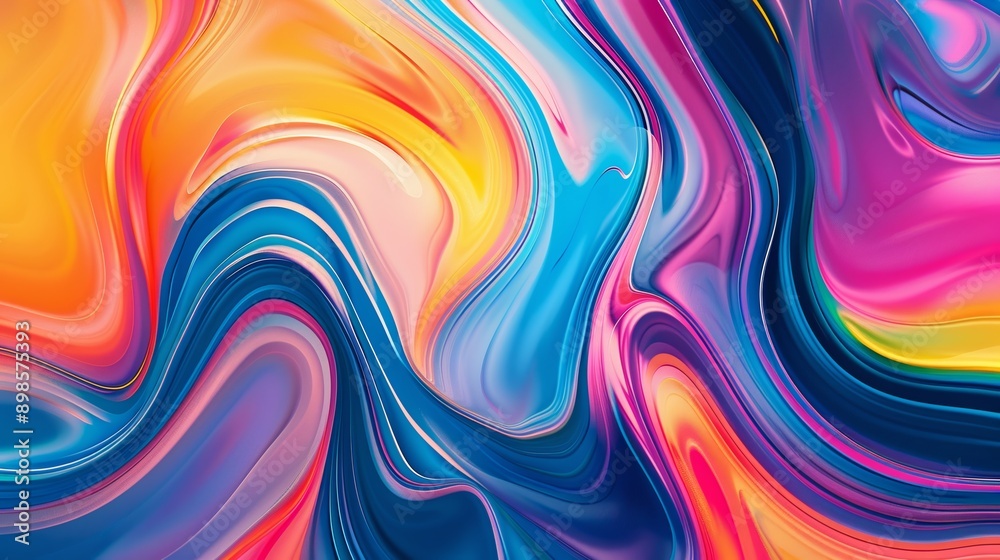 Colorful abstract background with wavy swirls digital art Colorful abstract background with wavy swirls digital art