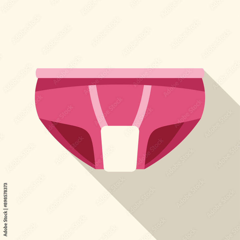 Pink period panties with absorbent part on light background Pink period panties with absorbent part on light background