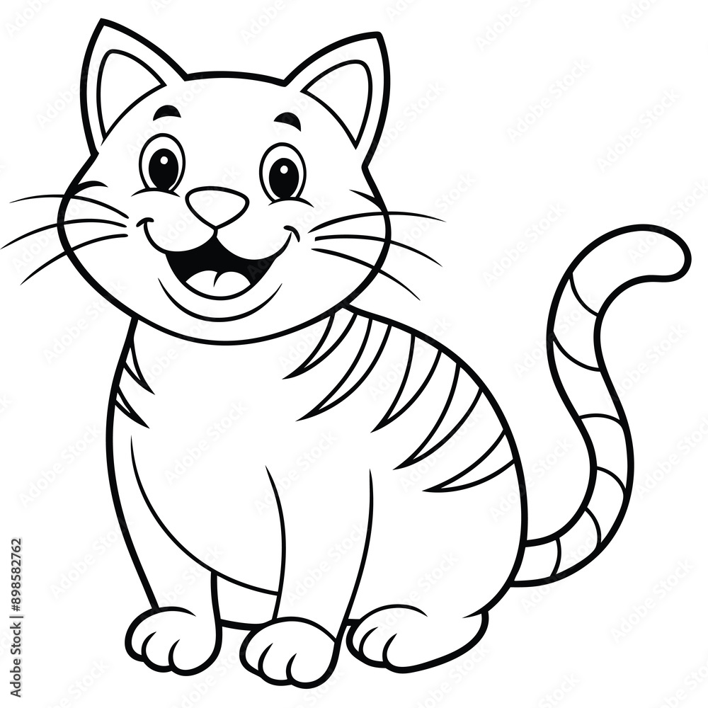 Cat silhouette with white background Cat silhouette with white background