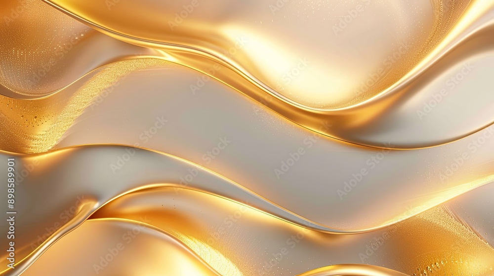 Elegant abstract 3D golden background with flowing curves and smooth gradients Elegant abstract 3D golden background with flowing curves and smooth gradients