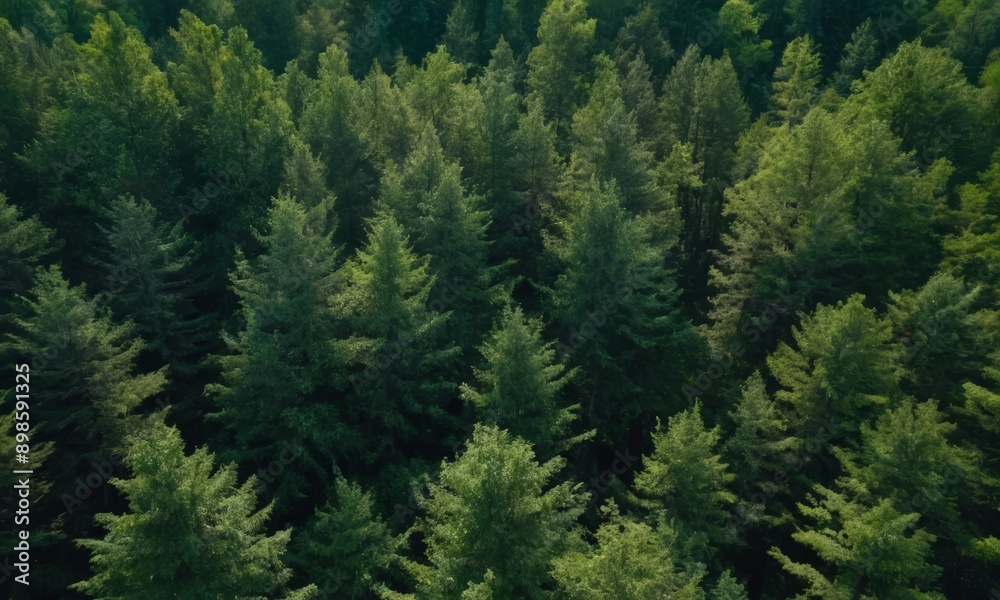 Fototapeta premium Aerial view of a forest