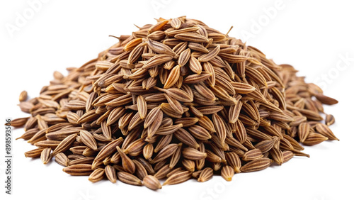 Healthy spice caraway seed on white or transparent background