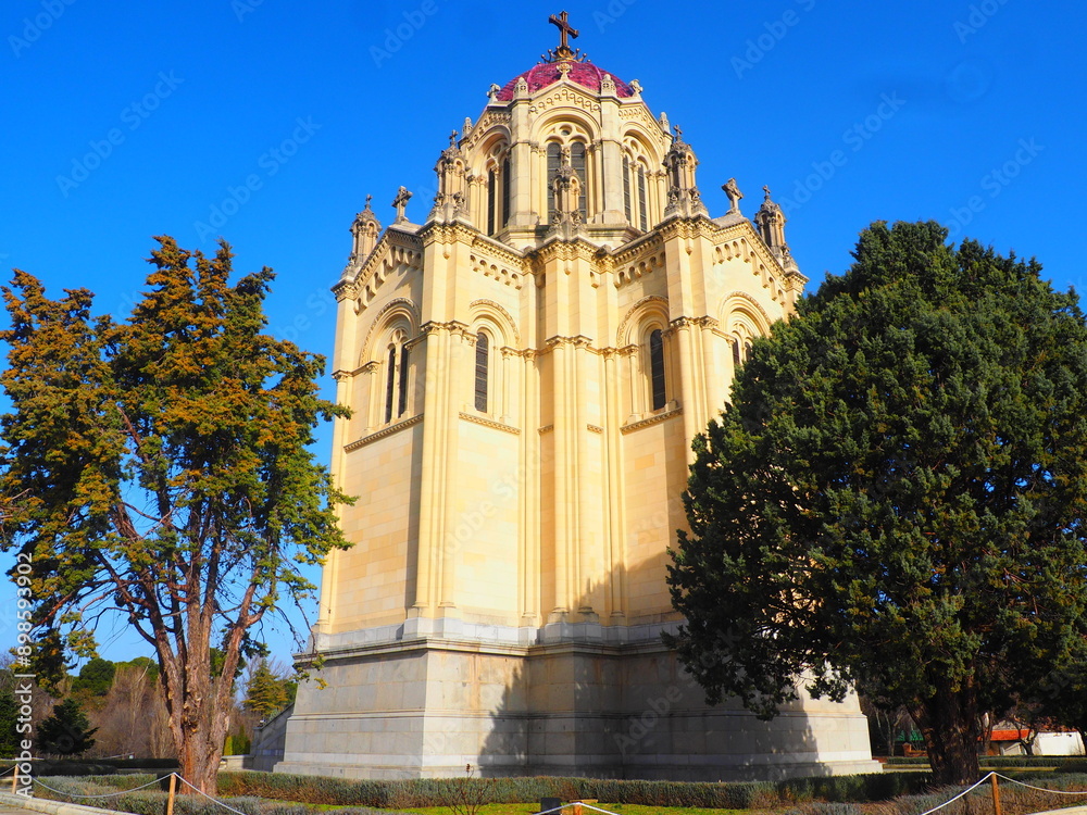 Pantheon of the Duchess of Sevillano, a stone funerary building in the city of Guadalajara Pantheon of the Duchess of Sevillano, a stone funerary building in the city of Guadalajara