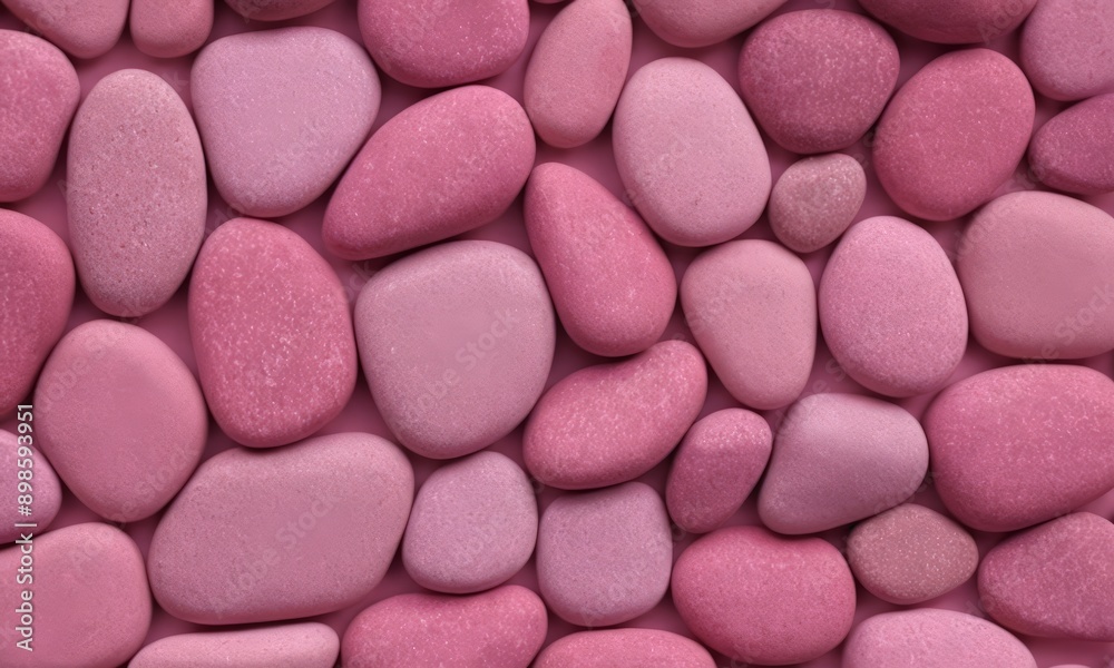 close-up of a collection of pink and purple stones or pebbles arranged in a pattern. close-up of a collection of pink and purple stones or pebbles arranged in a pattern.
