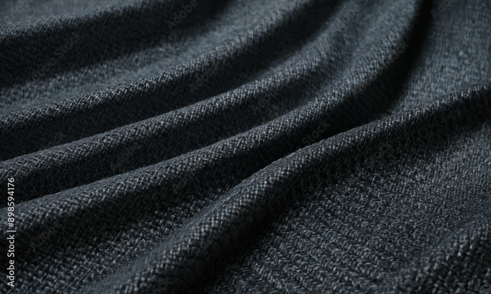 close-up view of a dark blue fabric, possibly a type of knit or woven material. close-up view of a dark blue fabric, possibly a type of knit or woven material.