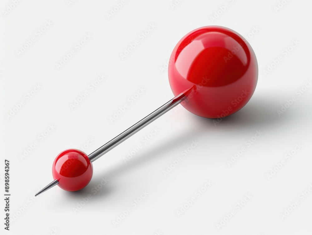 Bold Red Pushpin on Transparent Background for Office Organization and Planning Needs Bold Red Pushpin on Transparent Background for Office Organization and Planning Needs