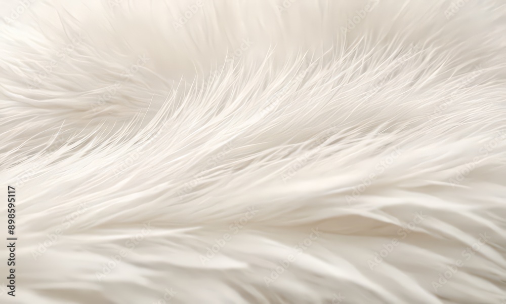 close-up of a fluffy white fur texture. close-up of a fluffy white fur texture.