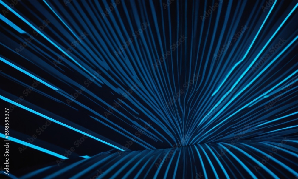 close-up of a blue light pattern, featuring a fan-like design with long, thin lines radiating outwards from a central point. close-up of a blue light pattern, featuring a fan-like design with long, thin lines radiating outwards from a central point.