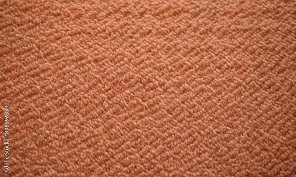 Fototapeta premium close-up of a textured fabric surface with a brownish-orange color.