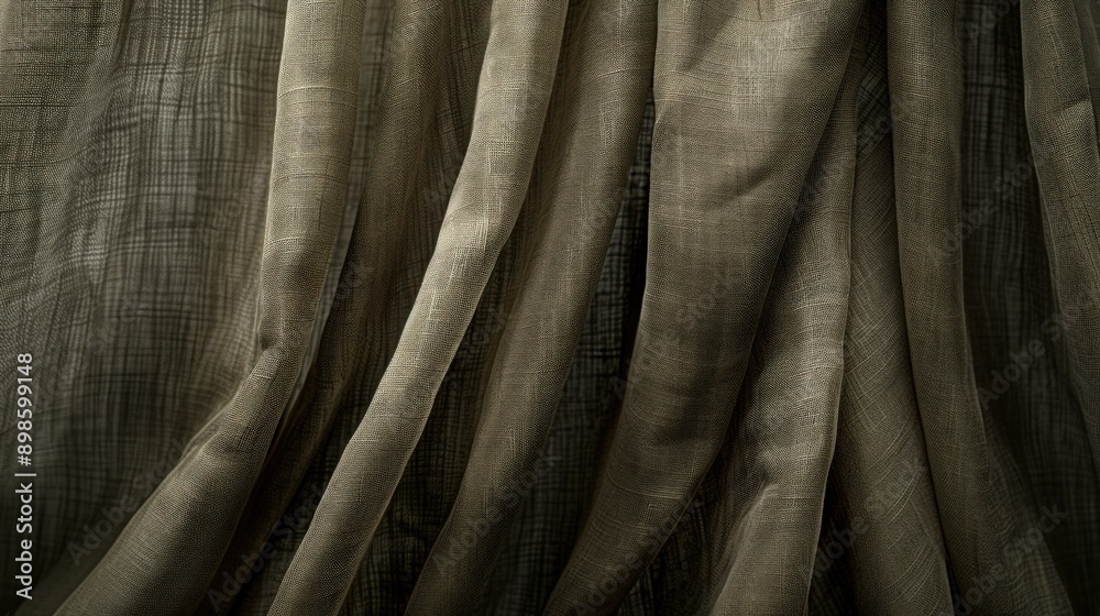 Obraz premium Elegant Linen Curtain with Fine Weave for Stylish Home Decor