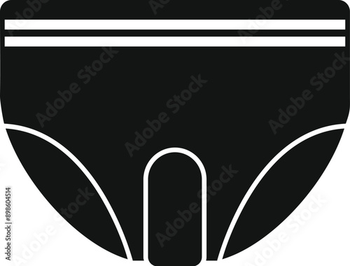 This simple icon represents an adult diaper, suitable for websites or apps related to incontinence products